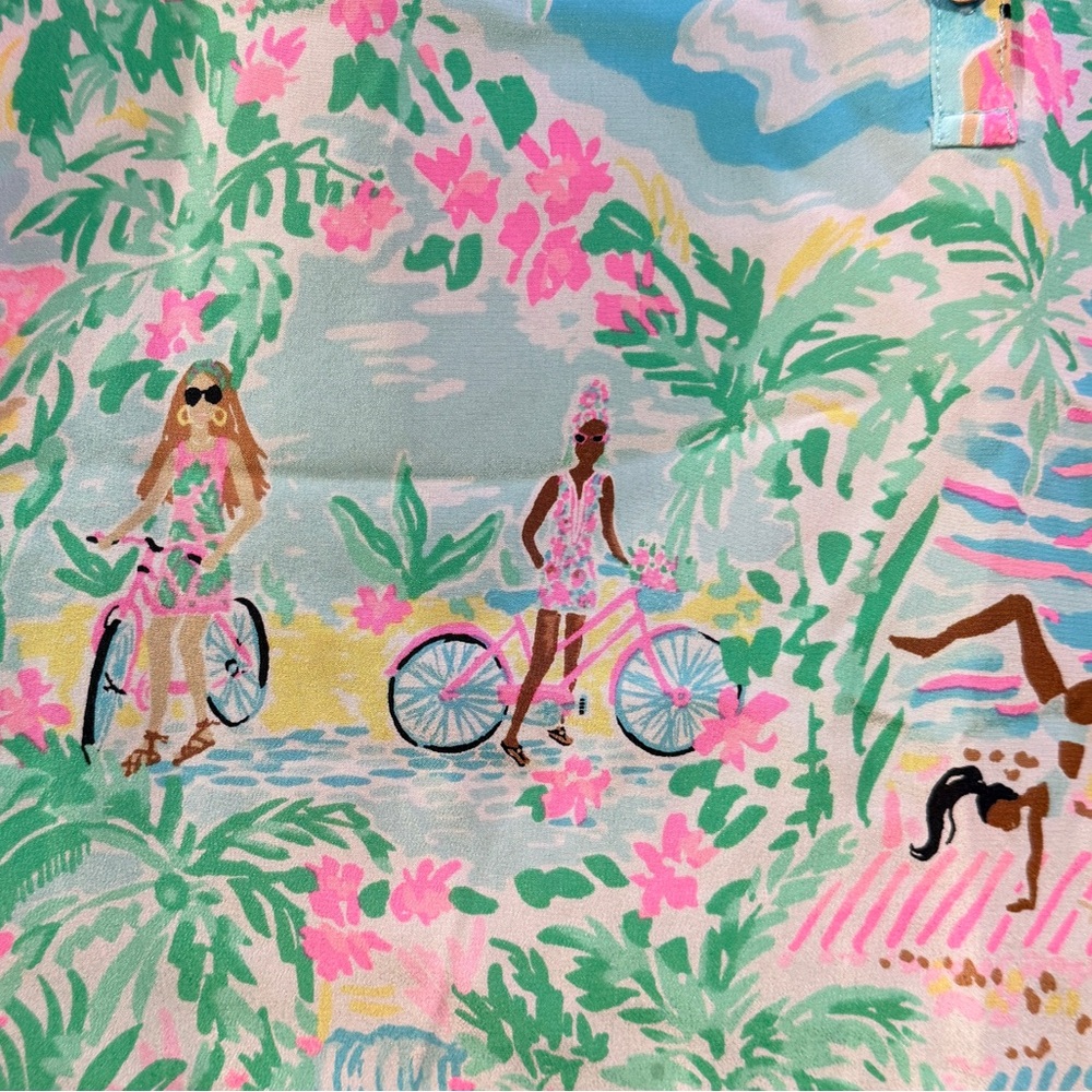 Lilly Pulitzer Silk Elsa beautiful bright colors 
Like New worn once XL - Picture 3 of 8